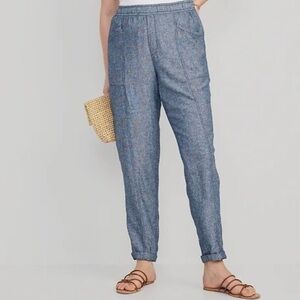 Old Navy Chambray Blue Tapered Pants